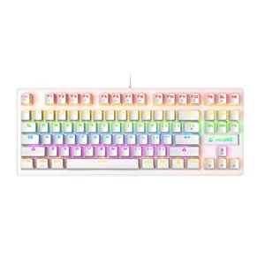 ZIYOULANG K2 87 Keys Mechanical Keyboard Wired Rainbow Backlight Blue Switch Gaming Keyboard for Laptop Computer PC Game