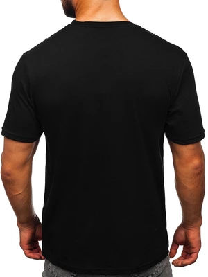 Černé pánské tričko s potiskem Bolf KS2525T