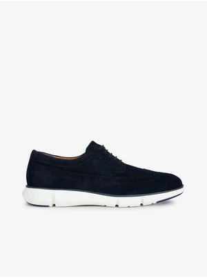 Dark blue men's suede shoes Geox - Men