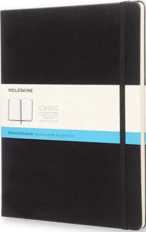Moleskine - zápisník - tvrdý, tečkovaný, černý XL