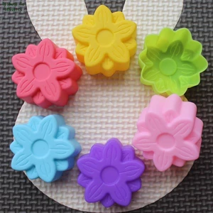 5Pcs 5CM Silicone Mold DIY Cake Baking Decoration Pudding Cake Chocolate Mold Flowers Jewelry Silicone Mold