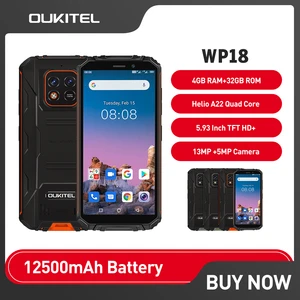 Oukitel WP18 12500mAh Android 11 Rugged Smartphone 5.93" 4G+32G Mobile Phone Helio A22 13MP Quad Core Cell Phone