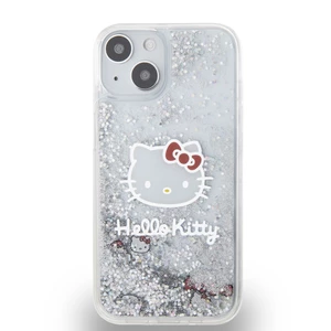Zadní kryt Hello Kitty Liquid Glitter Electroplating Head Logo pro Apple iPhone 13, transparentní