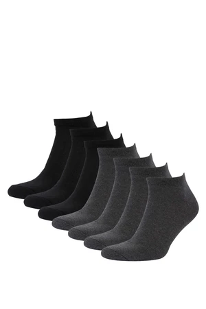 DEFACTO Men's Cotton 7-Pack Short Socks
