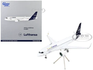 Airbus A320neo Commercial Aircraft "Lufthansa - LoveHansa" White with Blue Tail "Gemini 200" Series 1/200 Diecast Model Airplane by GeminiJets