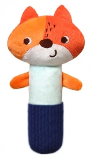 Plyšová hračka s pískátkem FOX MONDAY, BabyOno, oranžová