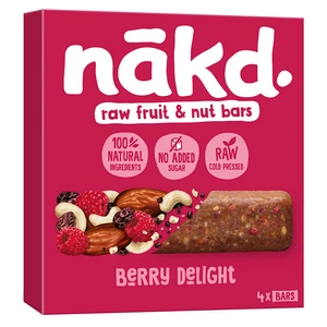 NAKD Berry delight ovocno oříškové raw tyčinky s malinami  4 x 35 g