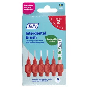 TEPE Original Mezizubní kartáčky červené 0,5 mm v krabičce 6 kusů