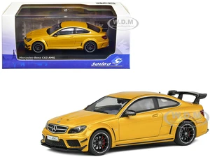 2012 Mercedes-Benz C63 AMG Black Series Solarbeam Yellow Metallic 1/43 Diecast Model Car by Solido