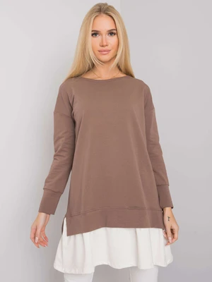 RUE PARIS Brown Women's Cotton Tunic