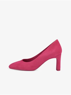 Dark pink ladies suede pumps Tamaris - Women