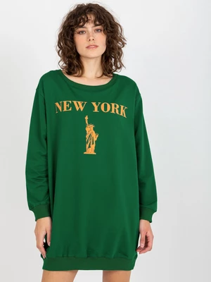 Women's Long Over Size Sweatshirt - Green