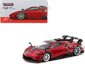 Pagani Imola Rosso Dubai Red Metallic with Black Top "Global64" Series 1/64 Diecast Model by Tarmac Works