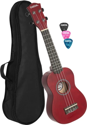 Cascha HH 3961 Ukulele soprano Red