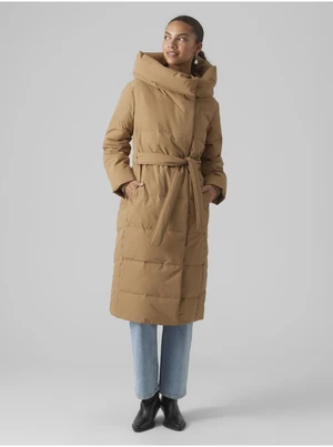 Women's brown winter coat VERO MODA Leonie - Women