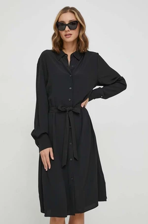 Šaty Tommy Hilfiger černá barva, mini, WW0WW40563