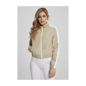 Women's jacket with short pipes made of concrete/electric lime