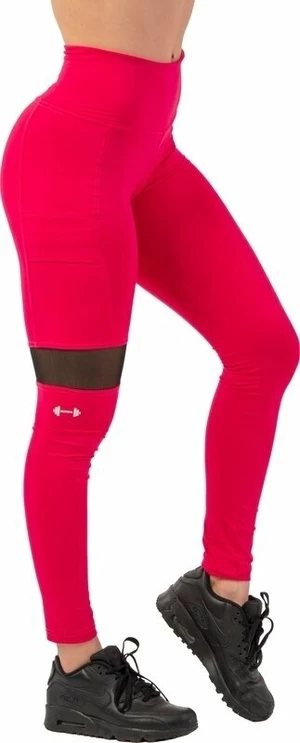 Nebbia Sporty Smart Pocket High-Waist Leggings Pink L Pantalon de fitness