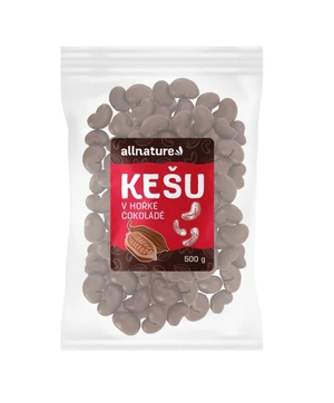 Allnature Kešu v hořké čokoládě 500 g