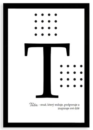 Plakát v rámu, Typografický plakát pro Tátu, 30x40 cm