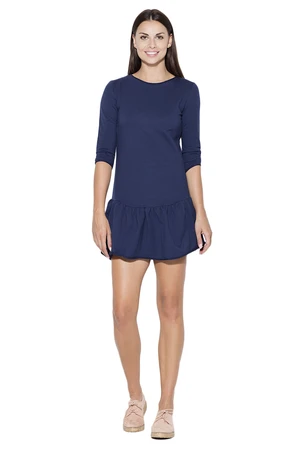 Katrus Woman's Dress K222 Navy Blue