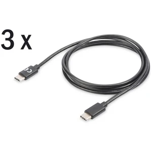 Digitus #####USB-Kabel USB 2.0 #####USB-C™ Stecker, #####USB-C™ Stecker 1.00 m čierna tienený