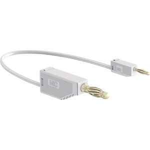 Stäubli AK205/410 merací kábel [lamelový zástrčka 4 mm - lamelový zástrčka 2 mm ] 0.60 m biela 1 ks