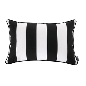 Čierno-biela obliečka na vankúš WeLoveBeds Belts, 40 × 60 cm