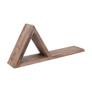 Sada 2 drevených nástenných políc Triangles