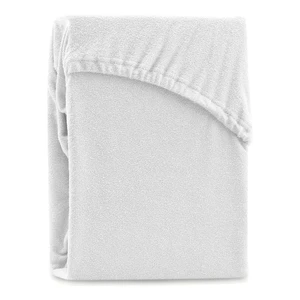 Biela elastická plachta na dvojlôžko AmeliaHome Ruby Siesta, 220-240 x 220 cm