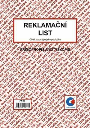 Reklamační list A5