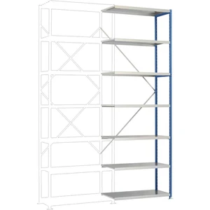 Manuflex RP1721.5007 prístavný modul regálu oddelenia  (š x v x h) 1000 x 3000 x 300 mm    oceľová podlaha