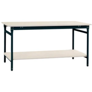 Manuflex BB5201.7016 Kompletný príručný stolík BASIS stacionárne s melamínovou doskou + medzipolica, š xhxv: 750 x 500 x