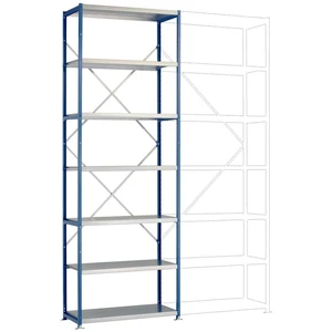Manuflex RP1619.3003 základný modul regálu oddelenia 100 kg (š x v x h) 970 x 3000 x 500 mm ocel práškovo lakované rubín