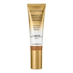 Max Factor Miracle Second Skin SPF20 30 ml make-up pre ženy 10 Golden Tan