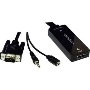 LogiLink CV0058  adaptér [1x VGA zástrčka - 1x HDMI zásuvka] čierna