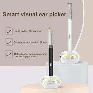 GEHU Y10 Visual Ear Spoon Endoscope With Charging Base Otoscope Digging Smart Wifi HD Ear Picking Otoscope Visual Ear Sc