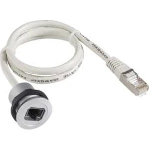 Konektor RJ45 Schlegel RRJ_RJ45_150CM, IP65, zásuvka vestavná;zástrčka rovná, 150 cm, šedá