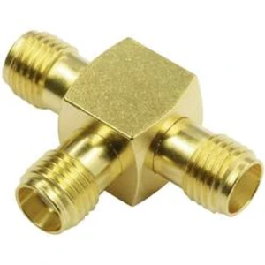 SMA T adaptér Telegärtner J01155A0011, 50 Ω, zásuvka ⇔ 2x zásuvka
