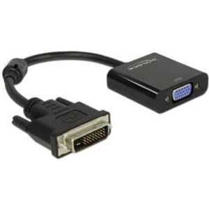 DVI / VGA adaptér Delock 65658 [1x DVI zástrčka 24+1pólová - 1x VGA zásuvka], černá