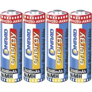 Akumulátor Conrad energy, NiMH, AA, 2600 mAh, 4 ks