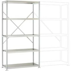 Základní modul regálu oddělení Manuflex RP1018.7035, (š x v x h) 1030 x 2000 x 400 mm