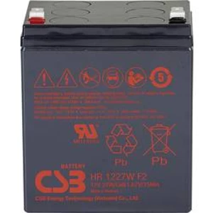 Olověný akumulátor CSB Battery HR 1227W high-rate HR1227WF2, 6.2 Ah, 12 V