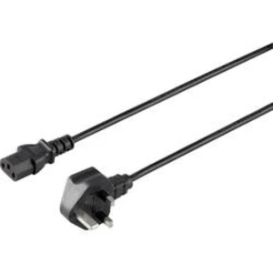Síťový kabel s IEC zásuvkou Basetech BT-1886917, 2.00 m, černá