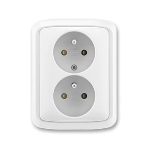 ABB Tango dvojzásuvka bílá 5512A-2359 B s clonkami