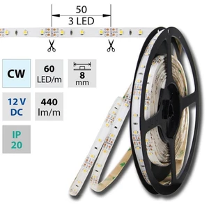 LED pásek McLED 12V studená bílá š=8mm IP20 4,8W/m 60LED/m SMD3528 ML-121.206.60.2 LED pásek McLED 12V studená bílá š=8mm IP20 4,8W/m 60LED/m SMD3528 ML-121.206.60.2