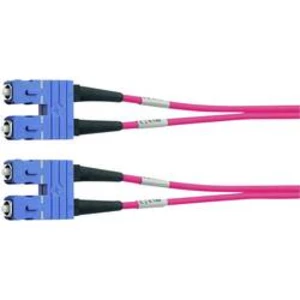 Optické vlákno kabel Telegärtner L00885A0026 [1x zástrčka SC - 1x zástrčka SC], 10.00 m, fialová