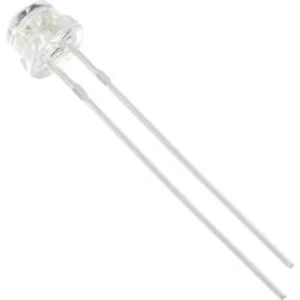 LED s vývody HuiYuan 6834G3C-LHE-A, typ čočky plochá hrana, 5 mm, 120 °, 20 mA, zelená