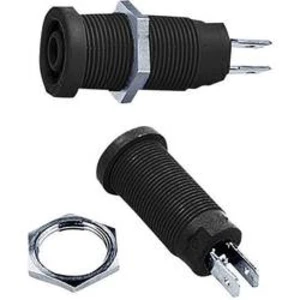 Labor. zásuvka MultiContact XEB-1R (66.9131-21), vestavná vertik., Ø 4 mm, černá