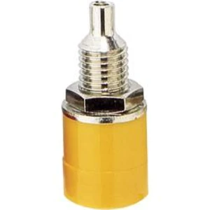 Laboratorní konektor Ø 4 mm BKL 72308, zásuvka vestavná vertikální, žlutá